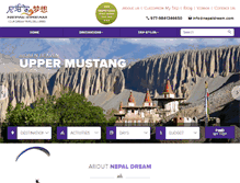 Tablet Screenshot of nepaldream.com